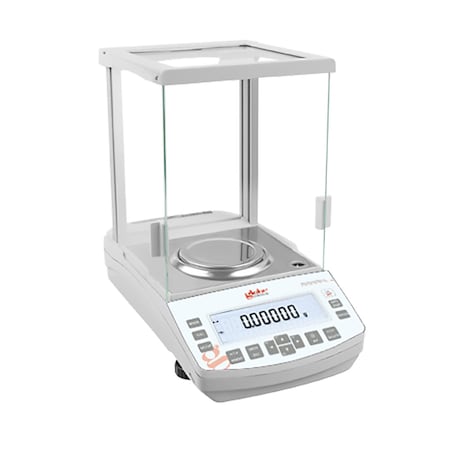 Globe Scientific Balance, Analytical, 160g X 0.1mg, Internal Calibration, Ext Batteries GBA-164C-CT